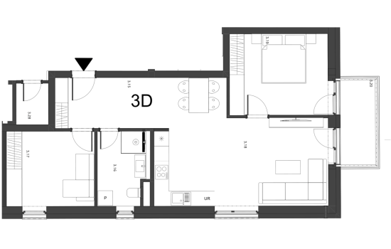 3D Magnólia pôdorys